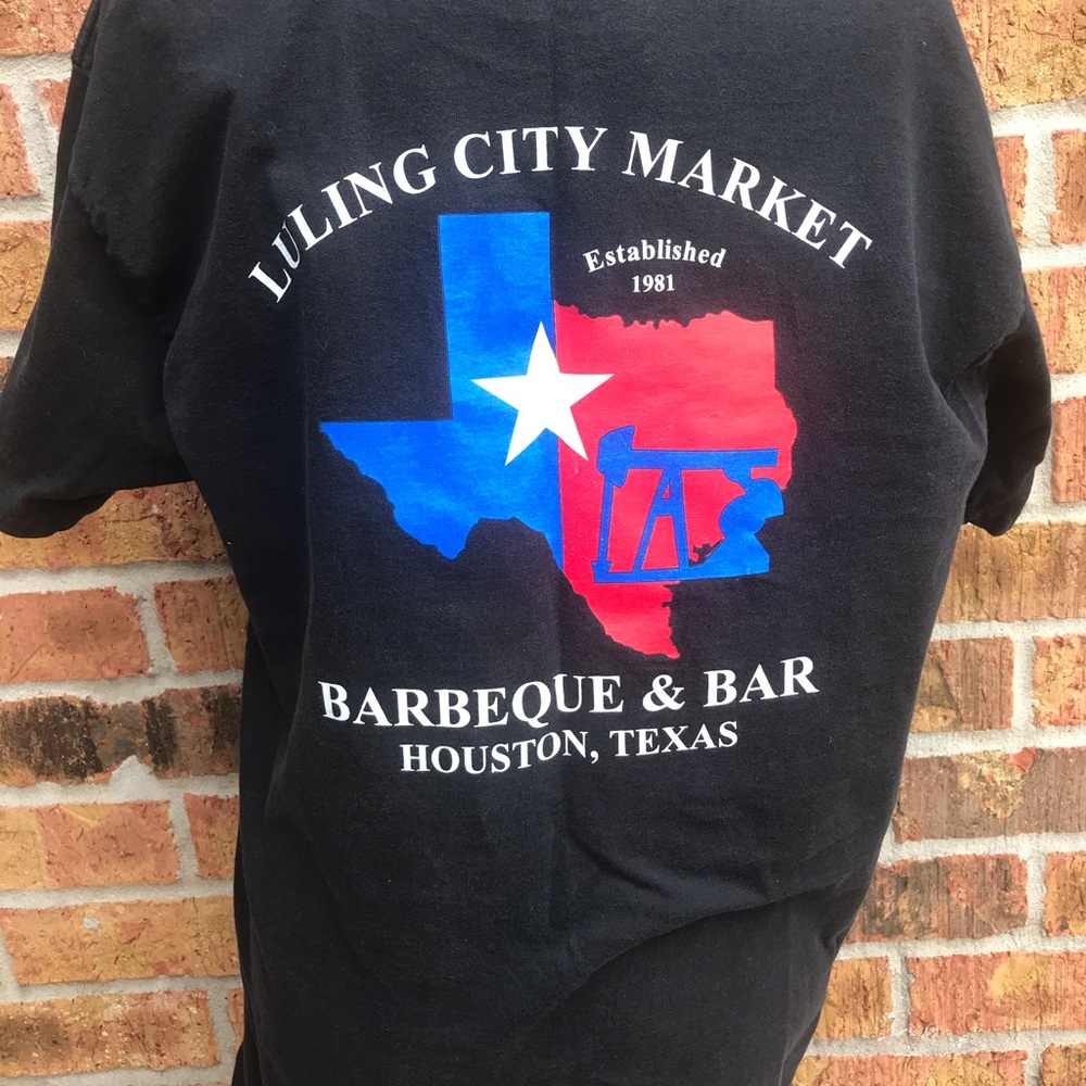 Luling City Market BBQ Bar Black Large T-Shirt
